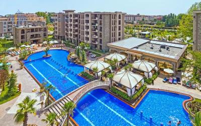 Двухкомнатная квартира в комплексе Cascadas Family Resort на Солнечном Береге — вид на бассейн, премиальный уровень жизни ID2747 Фото 18