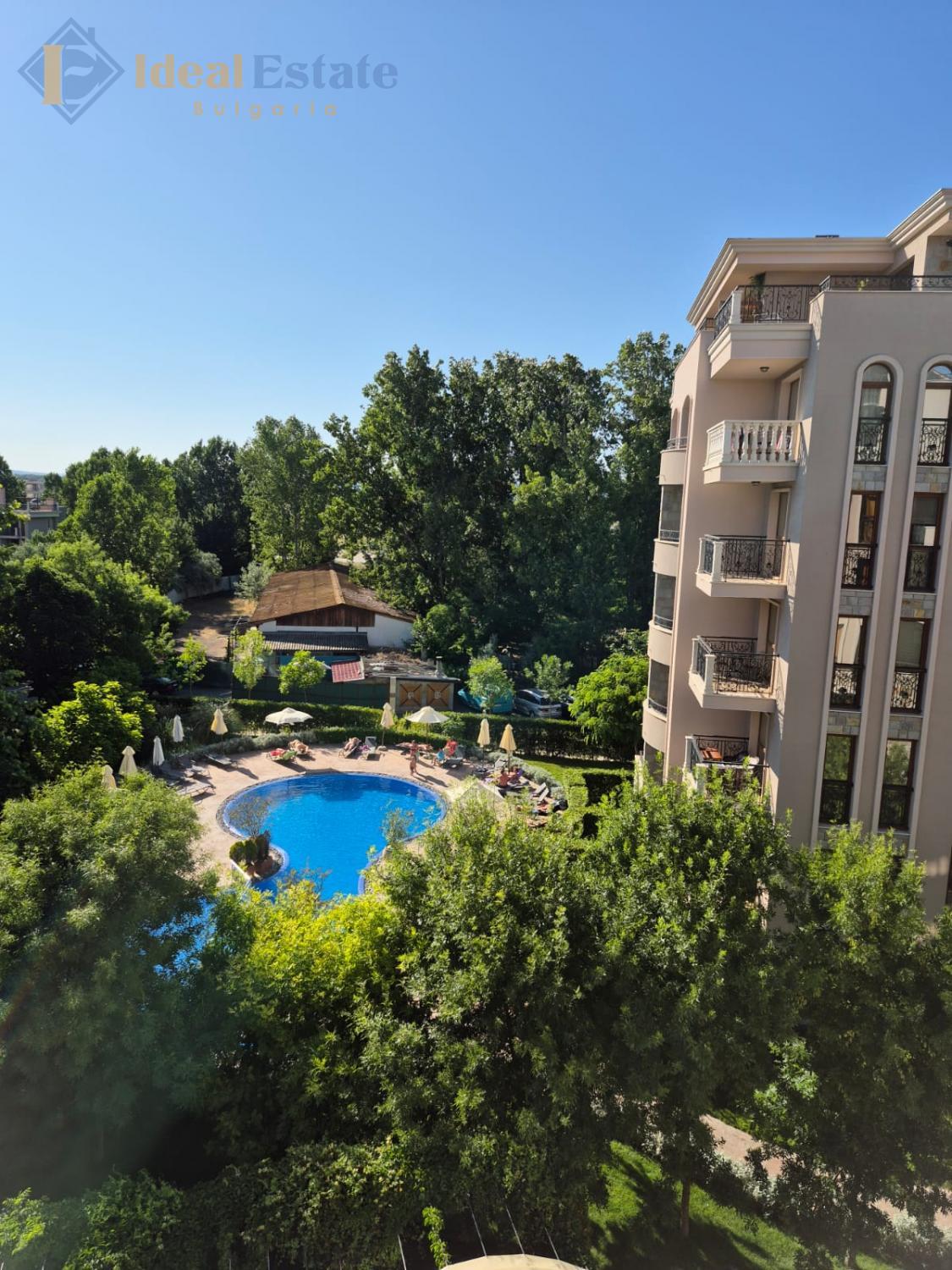 One-bedroom apartment in Cascadas Family Resort in Sunny Beach — pool view, premium complex ID2747 Enlarged photo 14